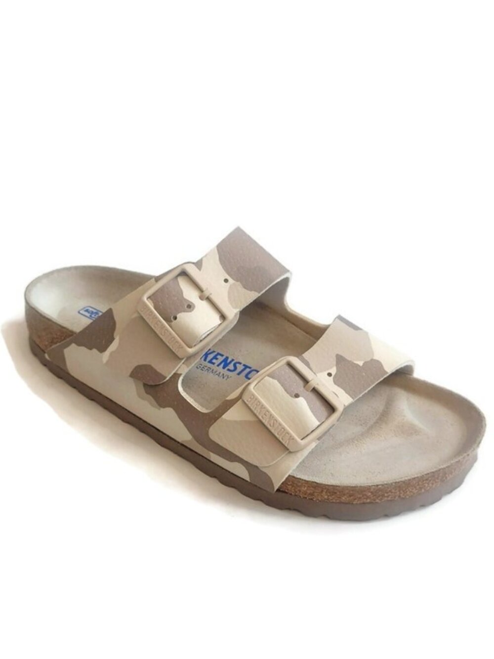 Birkenstock Womens Size 7 Arizona Birko-Flor Sandals Desert Soil Gray Taupe Camo